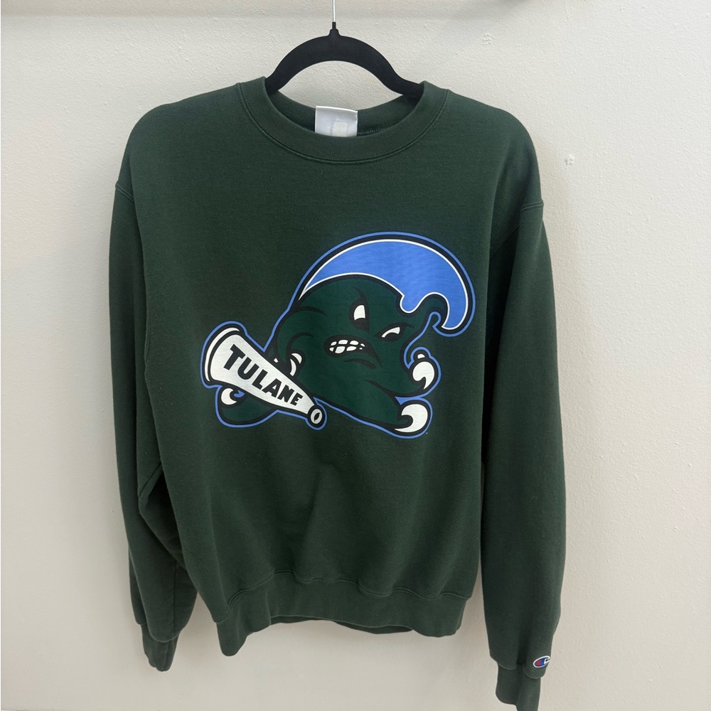 Champion Green Tulane Graphic Men's Sweater